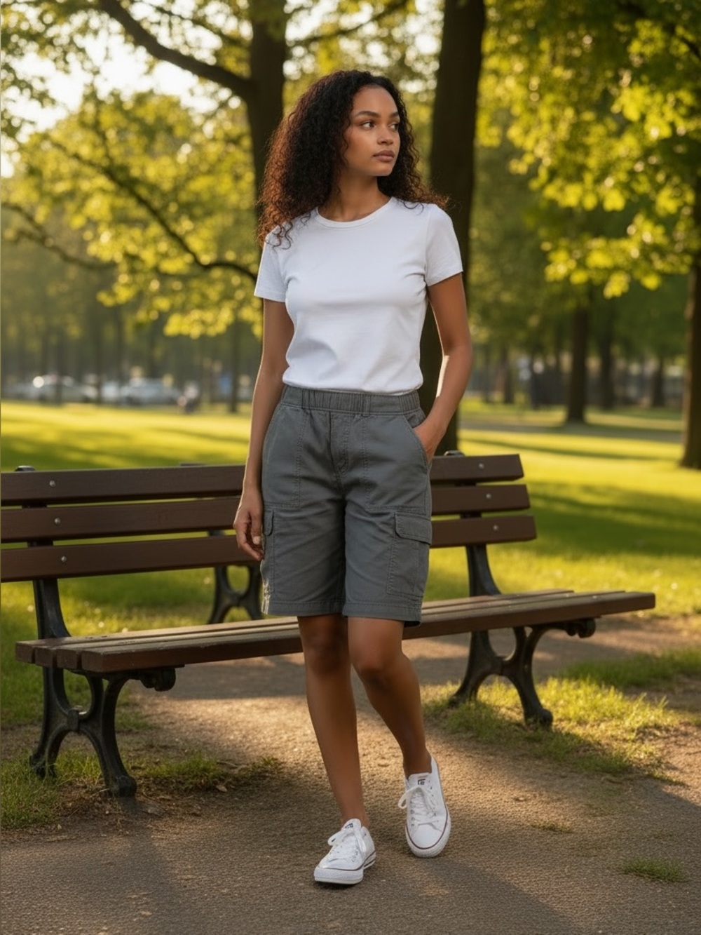 Sonoma Gray Cargo Women's Shorts NWT